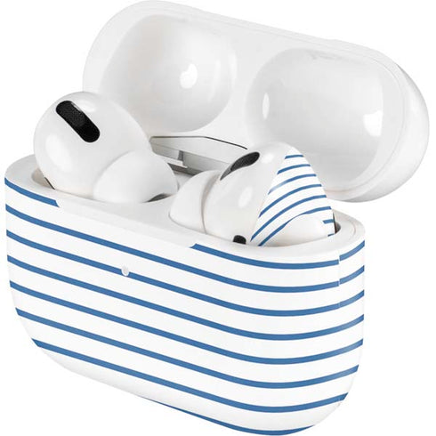 Blue and White Stripes AirPods Skins